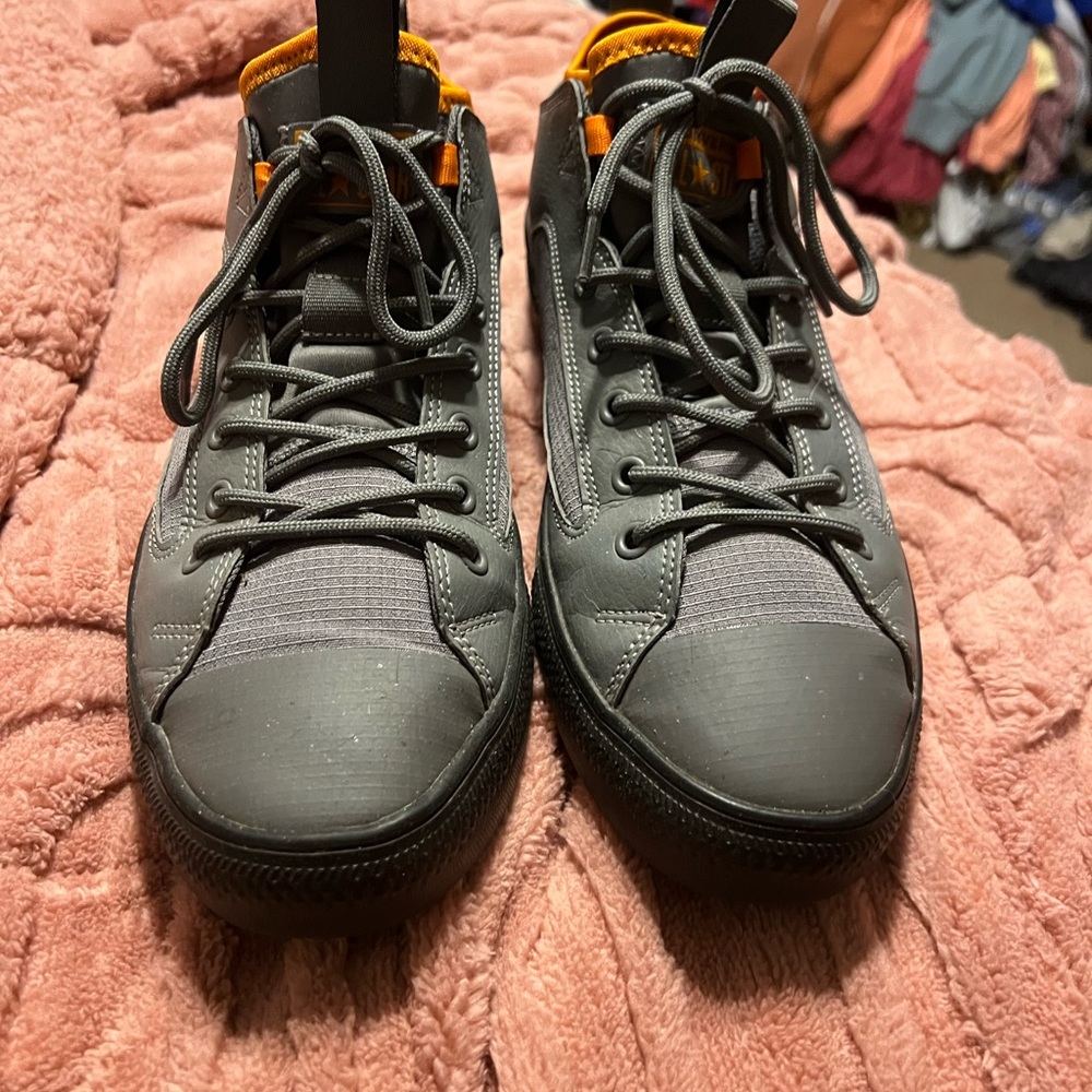 Converse Gray and Orange Men's Sneakers